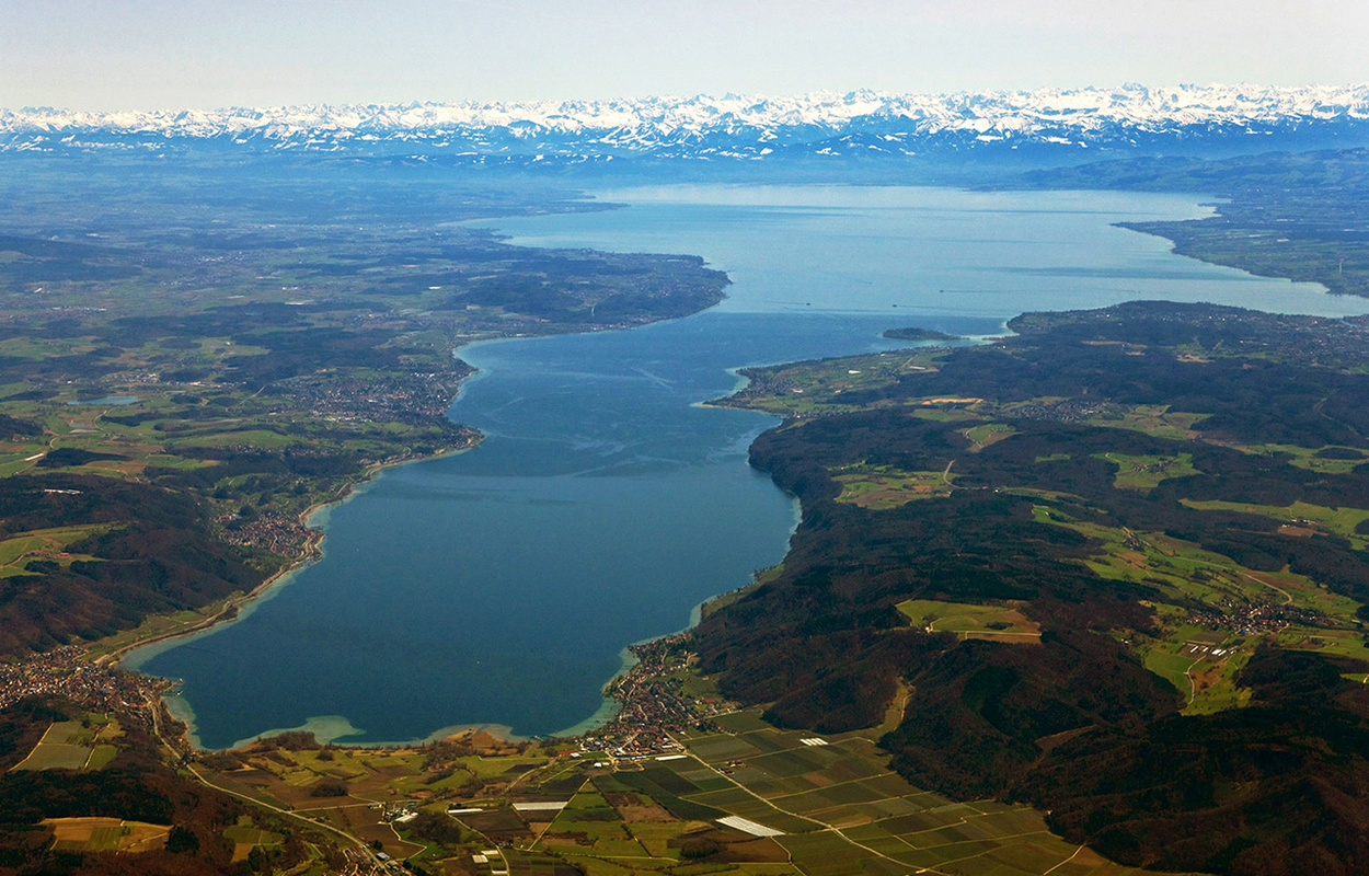 Bodensee Blick auf den Ueberlinger See Luftbild. Foto: Achim Mende