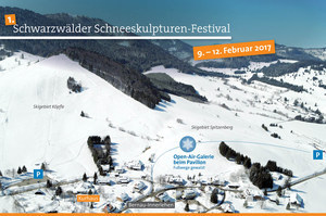Mitten im Bernauer Skigebiet Kpfle/Spitzenberg liegt die Open-Air-Galerie der Schneeskulpturen-Knstler.
